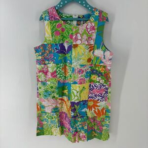 Lilly Pulitzer Girl's Multicolor Sleeveless Floral Tunic Shift Dress Size 12